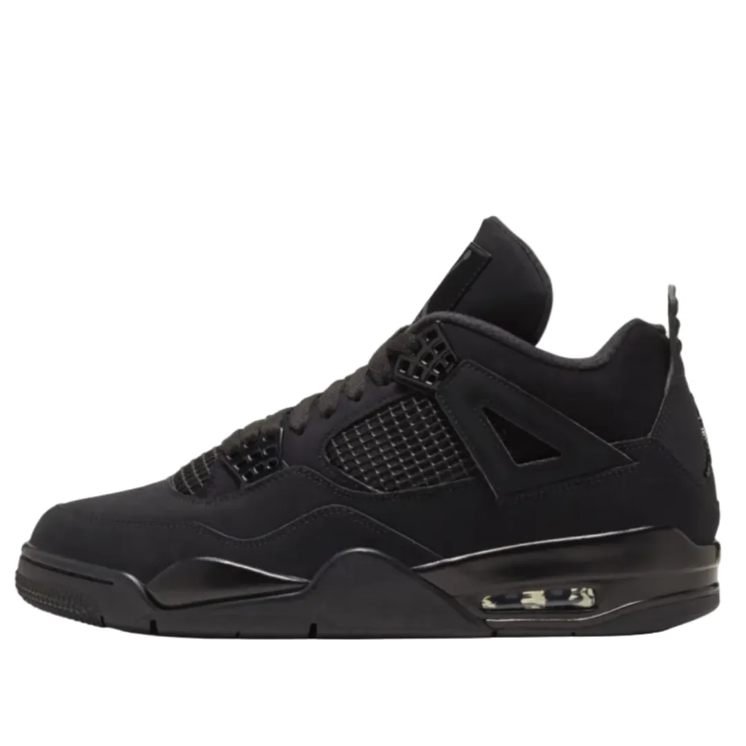 Nike Air Jordan Retro 4 Black Cat, pogled sa strane